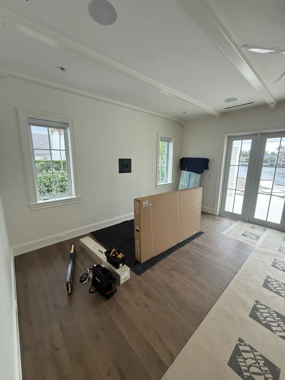 Before TV mounting installation